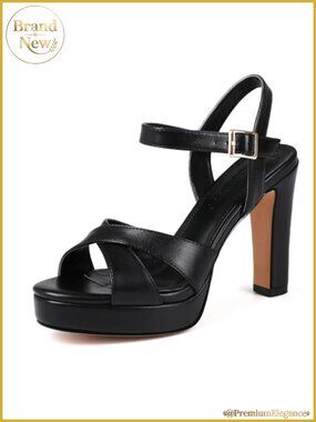 Platform High Heels Women Chunky Heel Open Toe Wedge Shoes